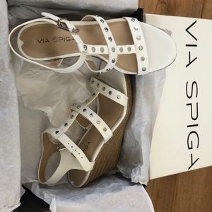 Via Spiga white sandals - size 7.5